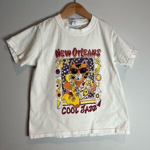 Vintage New Orleans Cool Jazz Cat T-Shirt Size XS